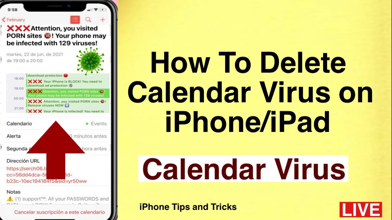 How To Delete Calendar Virus on iPhone/iPad YouTube
