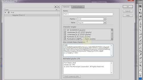 How to create Flash SWF fonts with embedding special characters