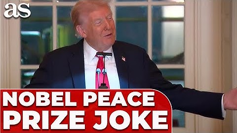 TRUMP LAUGHS OFF NOBEL PEACE PRIZE snub during WHITE HOUSE SPEECH: VIRAL JOKE