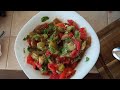 Овощной салат из баклажанов. Vegetable eggplant salad.