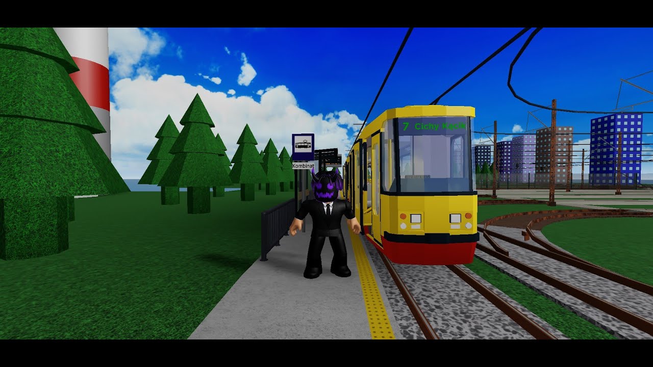 ROBLOX Nid's Buses & Trams: przejazd konstalem 112N na lini 7