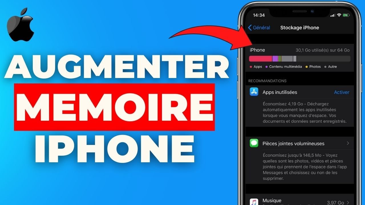 Comment Augmenter La Memoire De Son Iphone ( FACILE ) 