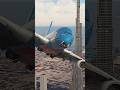 Emirates A380 (A6-EES "Destination Dubai") — Approach near the Burj Khalifa
