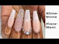 How To Place Rhinestones on Acrylic Nails | Caviar Beads | Beginner Friendly
