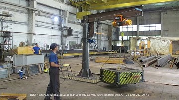 Динамические испытания консольного крана