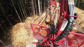 Loading logs with the Metavic 1600 loader. #metavic #ford550 #logging