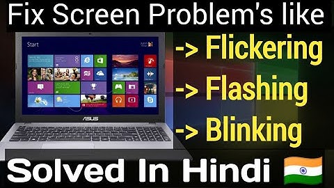 Fix Screen Flickering Flashing Blinking Problem in windows laptop desktop pc in HINDI 100% working