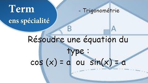 Exercice corrigé : résoudre une équation du type cos(x)=a ou sin(x)=a à l’aide du cercle trigo