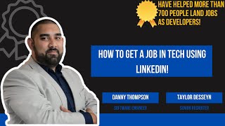 HOW TO USE LINKEDIN AS A DEVELOPER to get a job in tech! How to network!