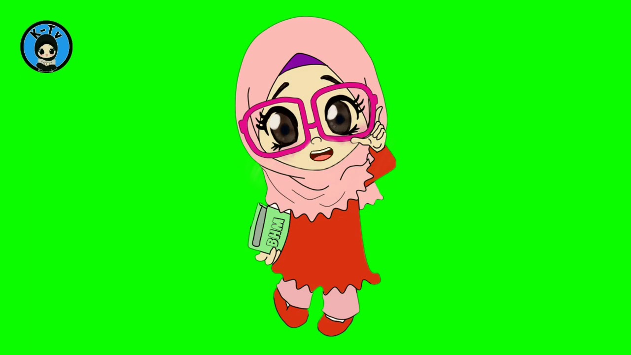  GREEN  SCREEN  ANIMASI  KARTUN MUSLIMAH ANIMASI  MULUT 