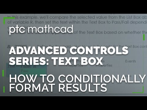 How to Conditionally Format Your Results with Text Boxes | Mathcad Prime Advanced Controls Series