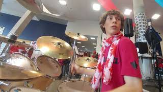 So I did a drum solo for my high school