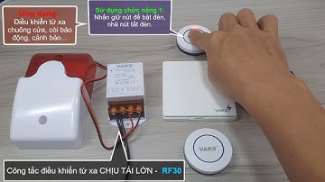 Bộ công tắc điều khiển từ xa xuyên tường 433Mhz, CHỊU TẢI LỚN 30A - RF30 và các loại remote