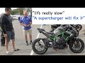 2 clicks out kawasaki z h2 supercharger suspension setup