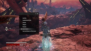 Code Vein - Rest at and Level up at Area H-14 Dried Up Trenches Entrance Mistle Gameplay (2019)