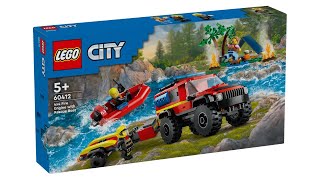LEGO – 4x4 Fire Engine with Rescue Boat – 60412 Speed Build