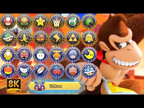 Mario Kart 8 Deluxe 150cc All Cups 3 Star Rank 8K 