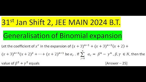 Let the coefficient of x^r in the expansion of 〖(x+3)〗^(n-1)+〖(x+3)〗^(n-2) (x+2)+〖(x+3)〗^(n-3)