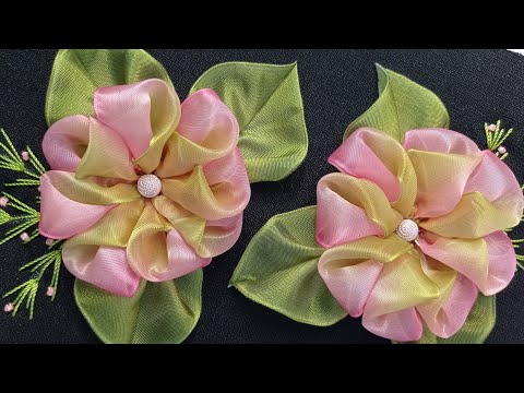 Cómo Hacer Flores Eternas Con Cinta De Organza🌸🩷 En este caso utilic, How To Make A Flower
