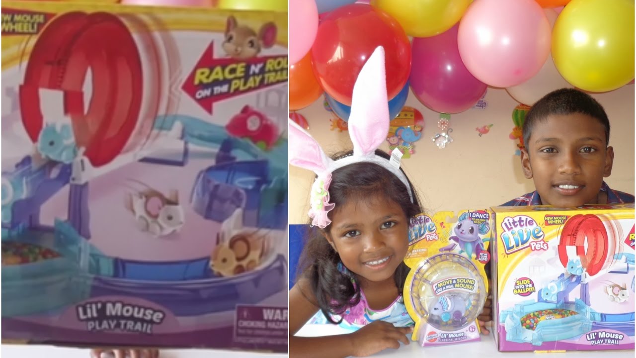 LITTLE LIVE PETS - LIL MOUSE AND RACE AND ROLL PLAY TRAIL/ TRACK
