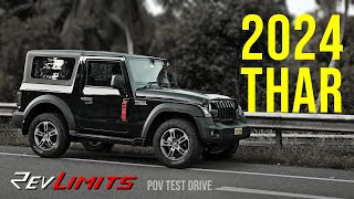 2024 MAHINDRA THAR BS6 | LX 4-STR HARDTOP | (2.0L RWD AT 150BHP) | POV Test Drive #106 | RevLimits |