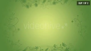 Animated Floral Background Soft Green - 2 Clips screenshot 1
