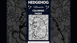 Printable Hedgehog Mandala Coloring Pages - Fun activities for kids
