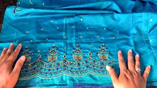 Embellished Aari Work Designer Saree Blouse aari work Design.37