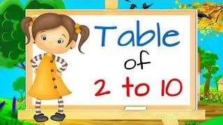 Mathematics learning table from 2 to 10  # kids special #learning with fun