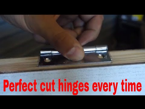How to Cut hinge Mortise on a Door with Ryobi router 18v