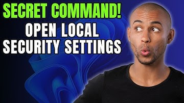 Secret RUN Command to Open Local Security Settings on Windows 10/11