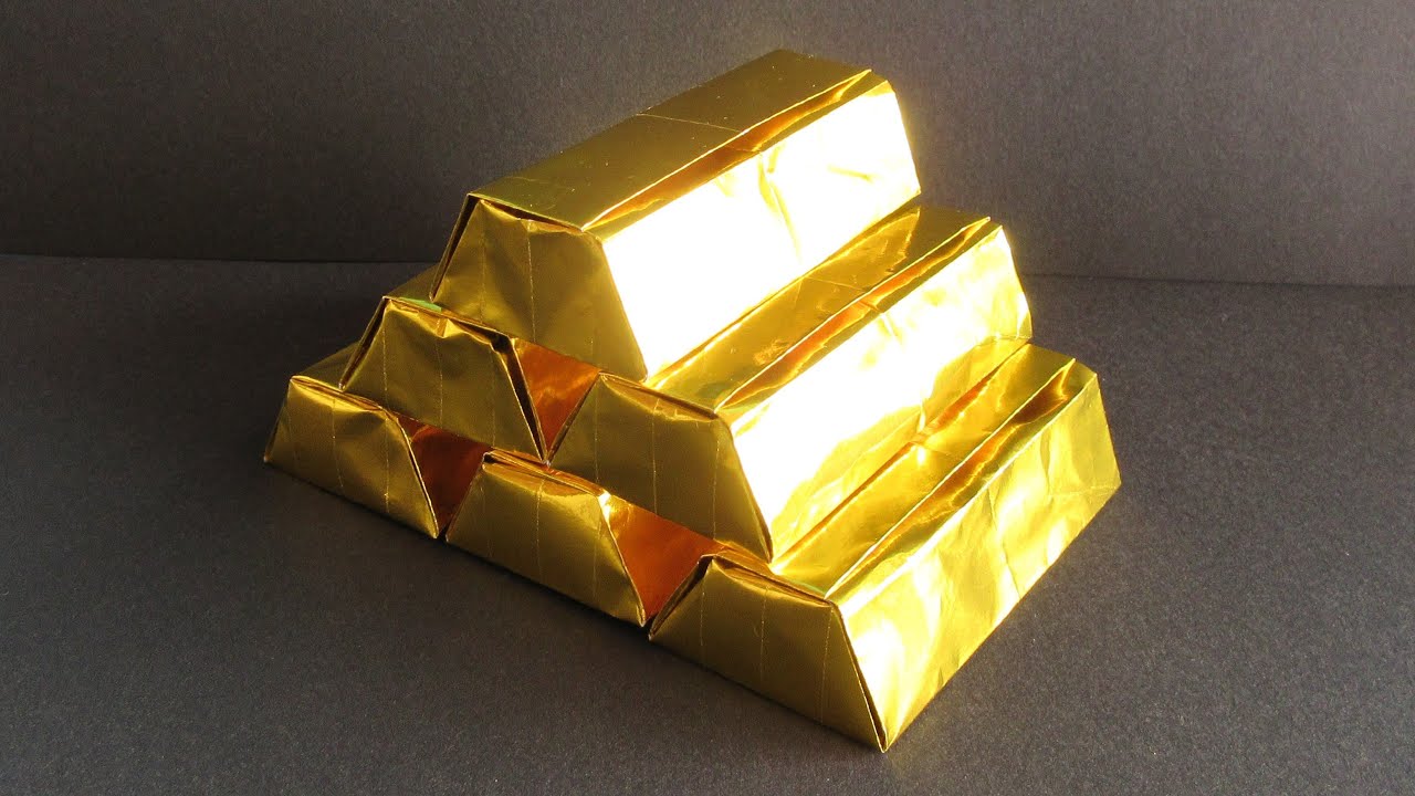 折り紙 金塊 Origami Gold Nugget No 2 Youtube