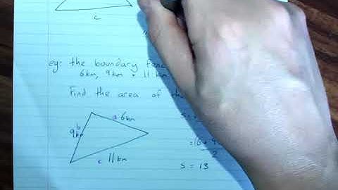 Area of triangle   Heron