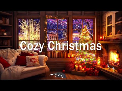 Relaxing Christmas Jazz music with a snowy atmosphere 🎄 Cozy Christmas atmosphere