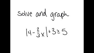 Absolute Value Inequality: Solve and graph: |4 - 2/3 x | ≥ 5
