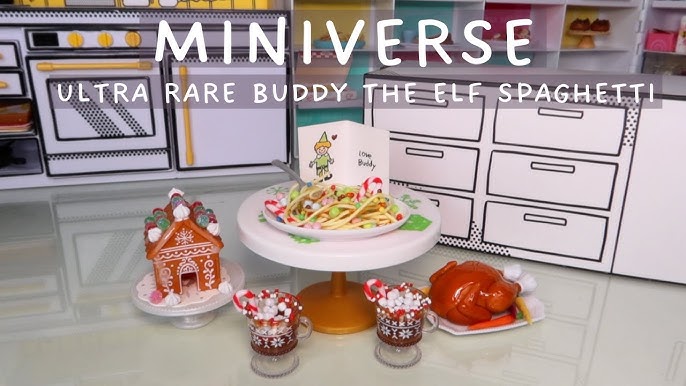 ad] Miniverse Make it mini food Christmas edition! . Of course we have to  begin with the best one Buddy the Elf spaghetti!! so…