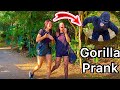 Gorilla prank scaring beautiful brazilian girls em so paulo