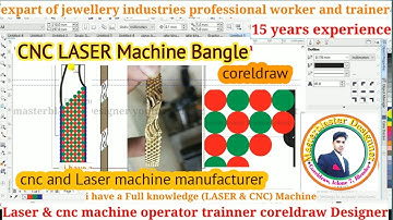 #cnc #laser #cncmachinevideo #cncbangledesign || Cnc machine bangle || Coreldraw Design Crouse ||