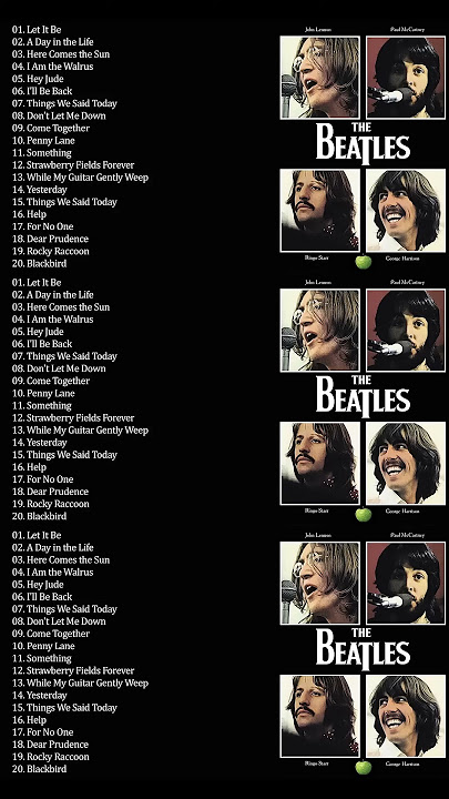 The Beatles Greatest Hits Full Album - Best Beatles Songs Collection02025