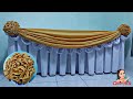 Flower scallop with rose fold design table skirting tutorial  jasmin diy