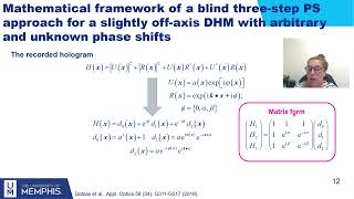 Workshop Digital Holographic Microscopy (DHM): Seminar 5 -  Advances in DHM Software