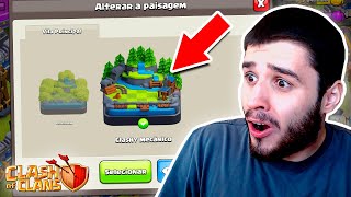 ATUALIZOU E MUDOU TUDO! LIBEREI NOVA PAISAGEM PARA A MINHA VILA! | Clash of Clans