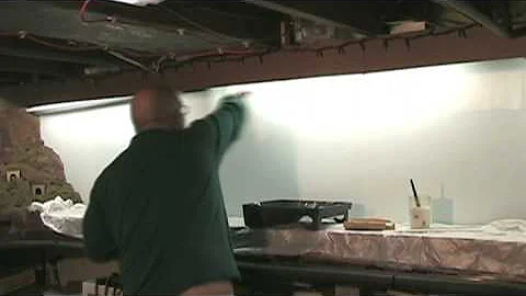 Model Railroad VLog: I'm finally painting the backdrop - Part 1