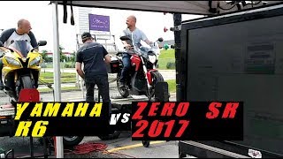 Electric Zero SR vs Yamaha R6 Dyno Drag