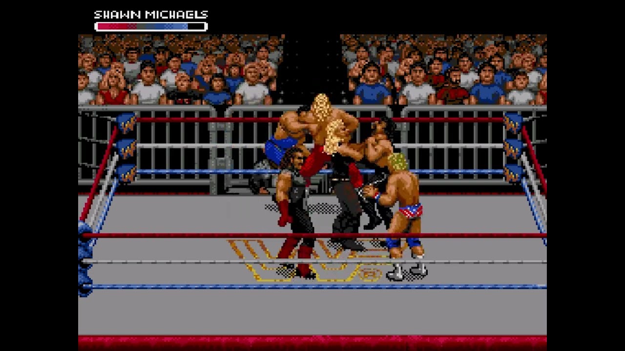 WWF RAW 1994 - Shawn Michaels Dominates The Royal Rumble on Hardest Difficulty - Sega Genesis