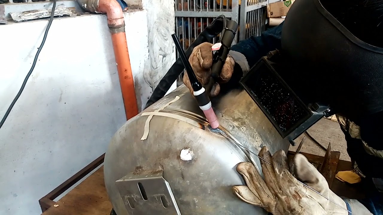 YAMATEC inverter TIG/SMAW inverter TIG200P demo by Joven Delos Santos