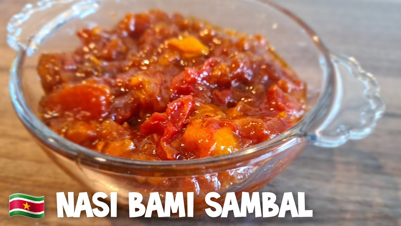 Surinaamse Javaanse NasiBami Sambal receptSurinamese Hot pepper sauce recipe