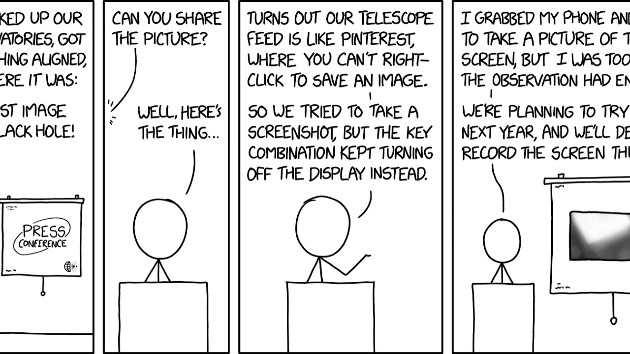 Xkcd 2133 EHT Black Hole Picture YouTube