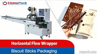 Automatic Horizontal Flow Wrapper Machine for Biscuit Sticks | Food Packaging Solution#machine