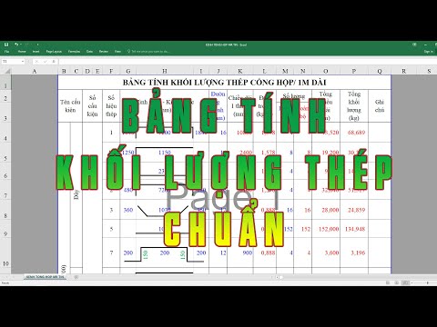 Cách lập bảng tính khối lượng thép bằng file excel nhanh, chuẩn, dễ quản lý